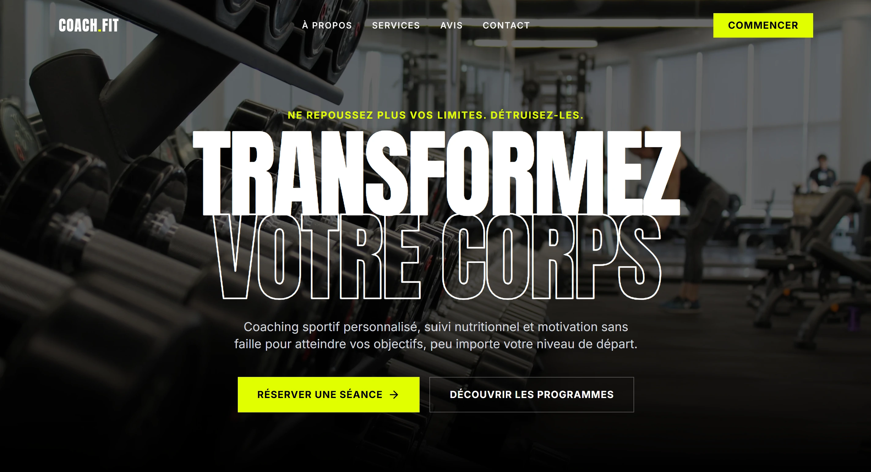 Création de site internet pour un coach indépendant