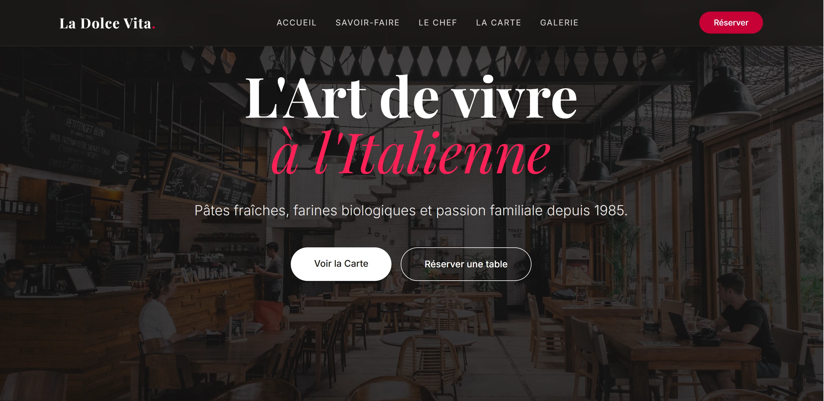 Création de site internet pour un restaurant